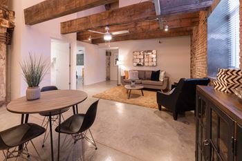 Model den with concrete floors